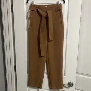Aritzia Wilfred Brown Tie-Front Pants